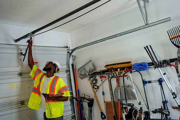 Professional Garage Door Panel Replacement technician working in Elfers, FL